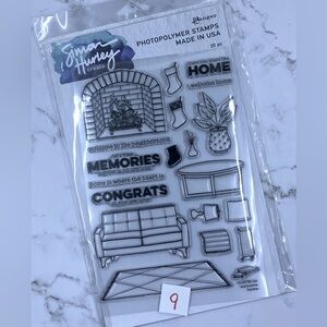New Simon Hurley Welcome Home (item 9) clear stamp set